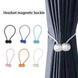 Headphone Curtain Strap with Light Luxury and High-grade Strap Magnetic Curtain Buckle Ring Bed Curtain Folding Rope Strap