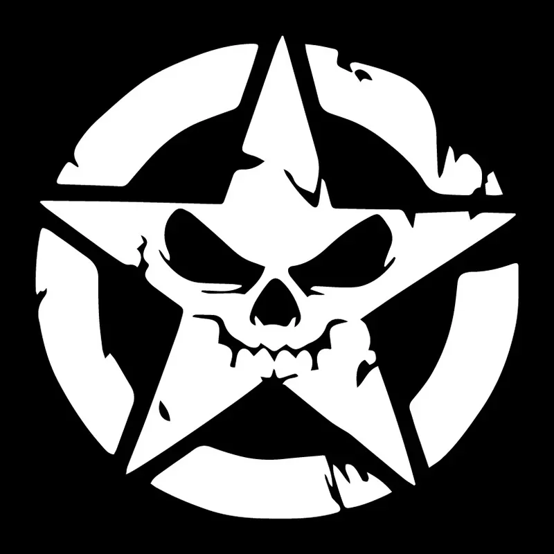 Skull Star Face Personality Car Sticker Decoration Vinyl Decals 16.7X16.7CM