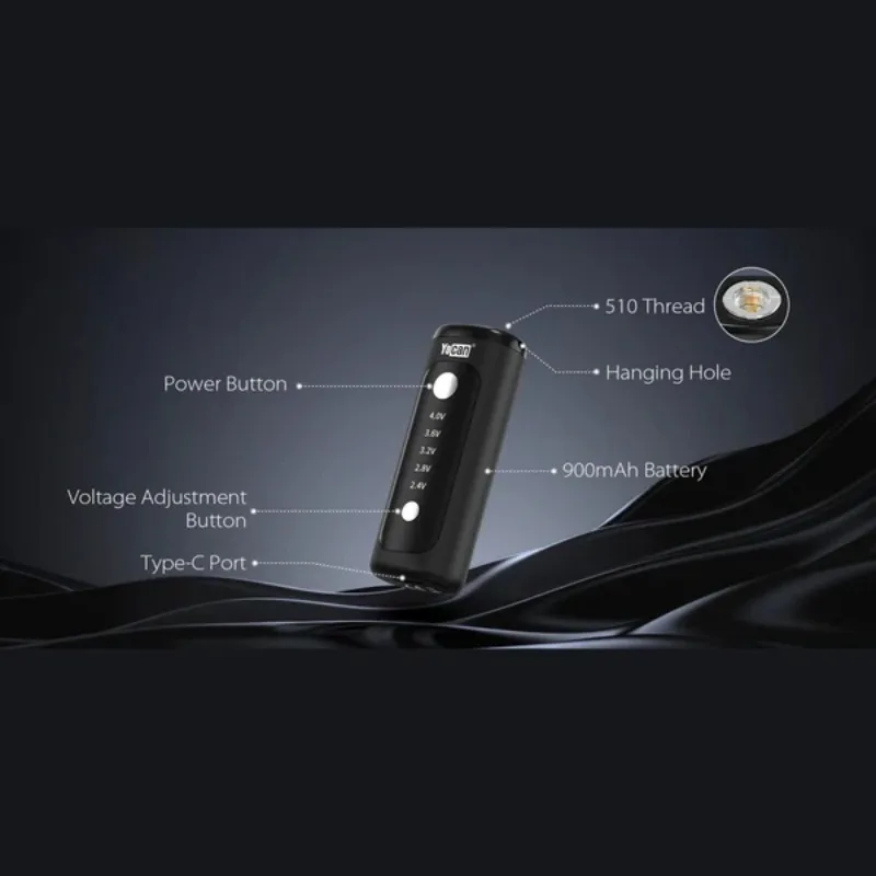 Yocan Kodo Plus 510 Vape Mod 900mah Type-C vape mod for vape mods - gallery image 4