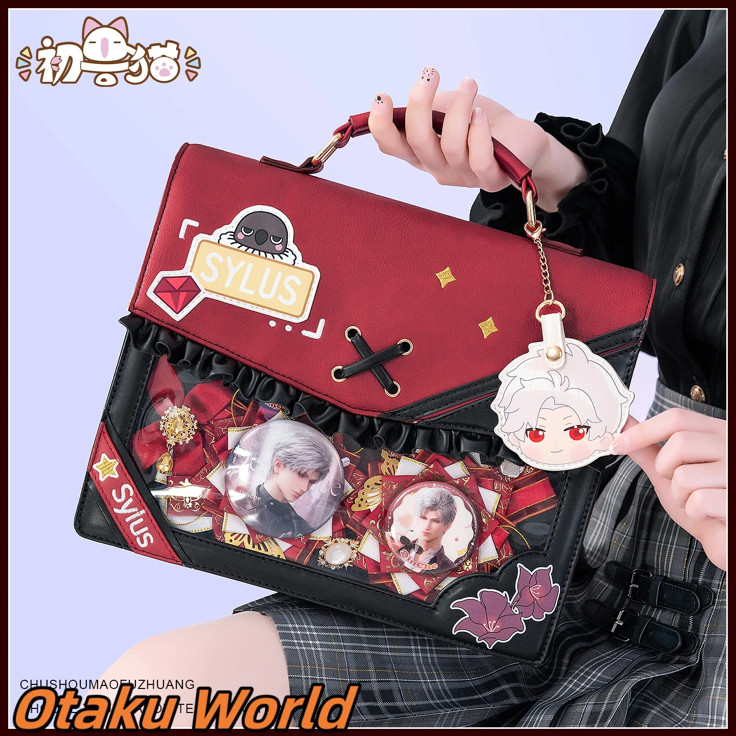 ในสต็อกความรักและดีพสเปซคาเลบ ซิลัส ราฟาเอล ไซน์ เซเวียร์กระเป๋าเป้สะพายหลังกระเป๋าคอสเพลย์อะนิเมะเกมนักเรียนกระเป๋าฮาโลวีนของขวัญ