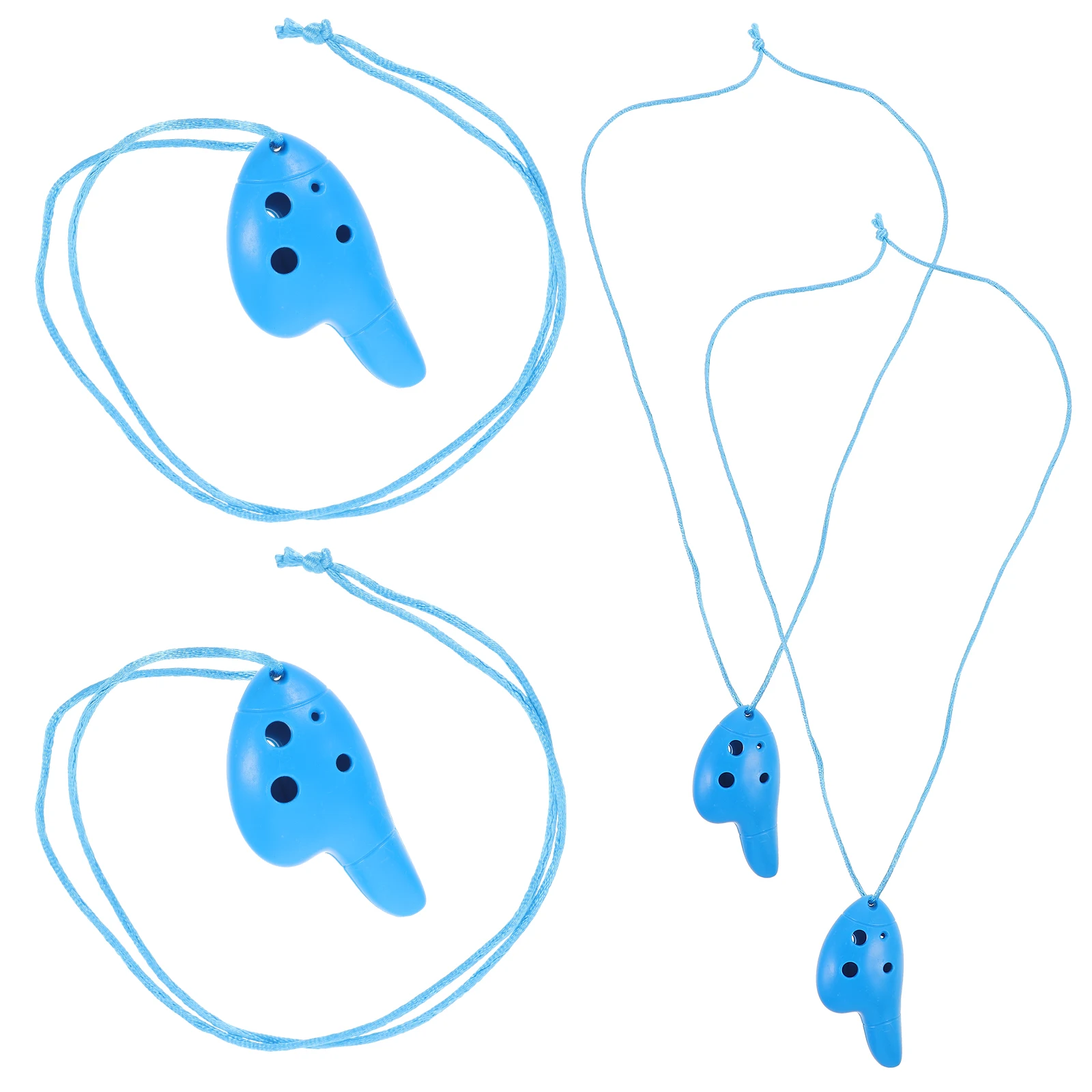 

4 Pcs Ocarina 6 Hole Plastic Ocarina For Kids Instruments Blue Portable Gifts Children Beginner Practice Music
