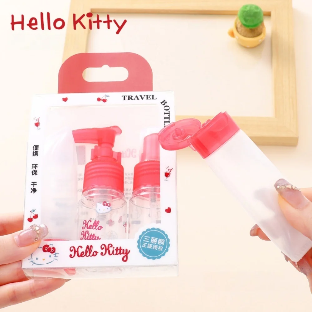 55/60/100ml Genuine Sanrio Plastic Refillable Bottle Perfume Bottle Hello Kitty Atomizer Empty Spray Bottle Portable Travel Tool view 2