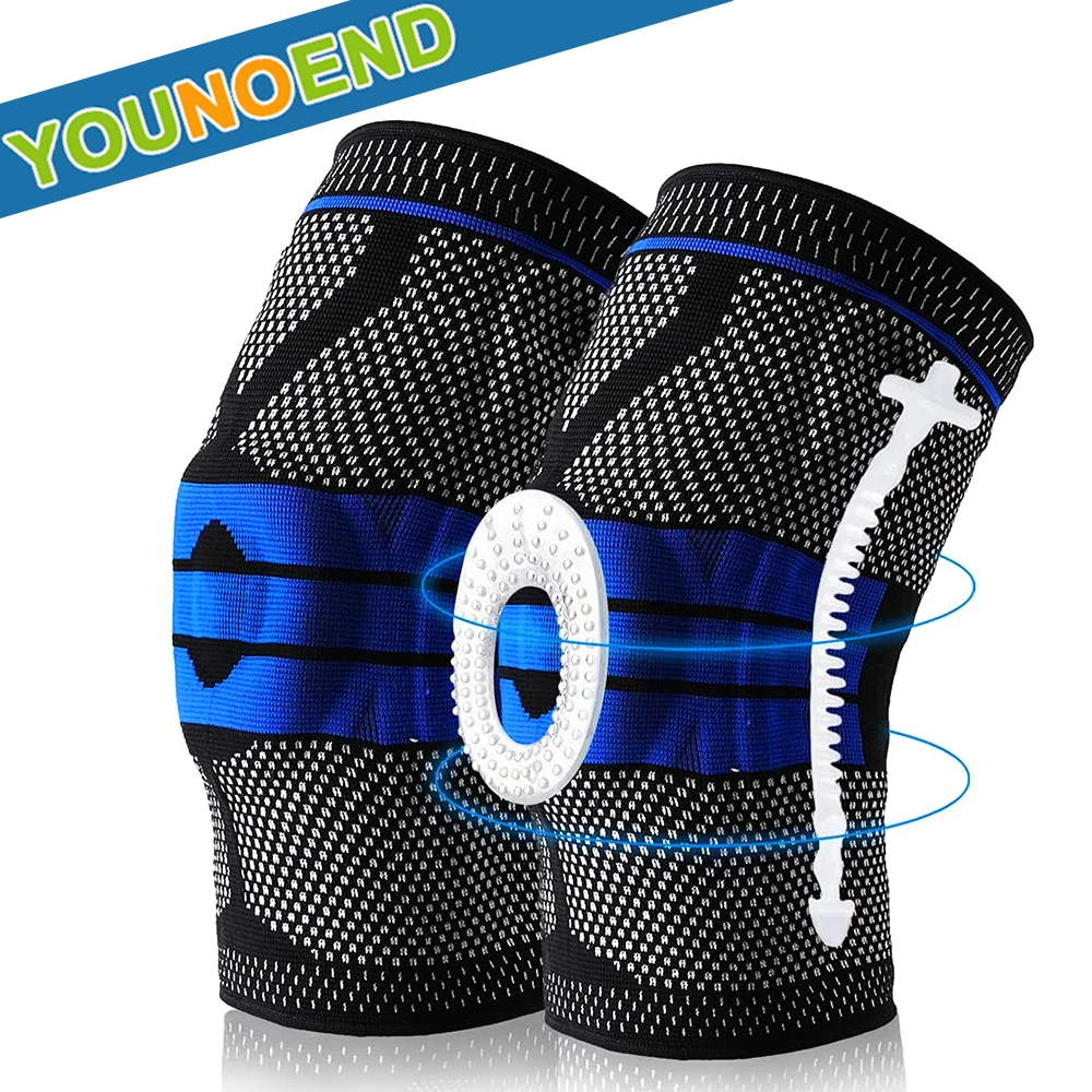 

2Pcs Knee Compression Brace Sleeves Elastic Knee Wraps Patella Support Strong Meniscus Protection Running Gym Kneedads Protector