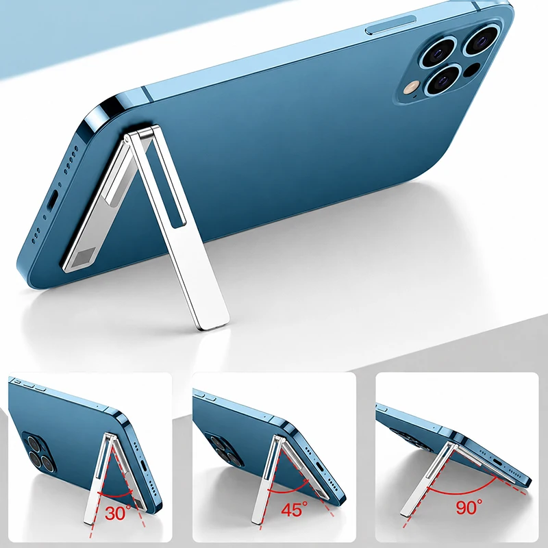 

Phone Stand Magnetic Metal Foldable Bracket Phone Holder For Desktop Tablet Bracket Metal Desktop Holder Invisible Phone Bracket