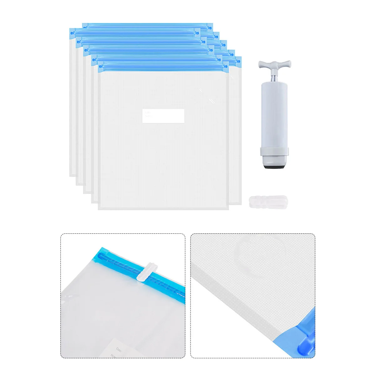 

1Set 3D Printer Consumables Vacuum Compression Storage Bag Pump Clip Vacuum Seal for Dry Organizing and Space Saving