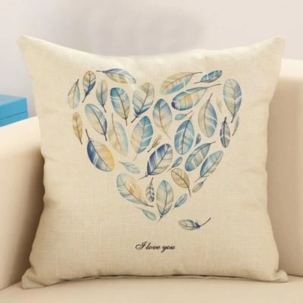 CIFBUY Vintage Birds and Flowers Cushion Cover Decorative Throw Pillow Case for Office Sofa Home Decor