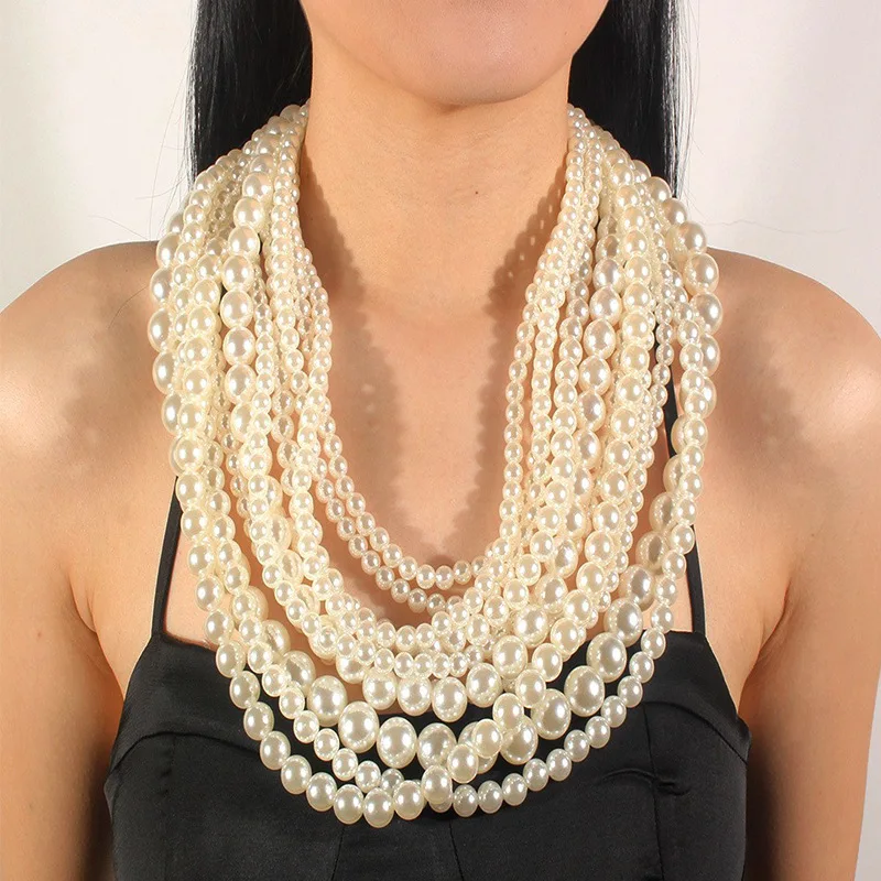 2024 New ZAA Trendy Luxury Multi-layer Pearl Necklace Elegant Women's Accessory for Banquets and Daily Wear