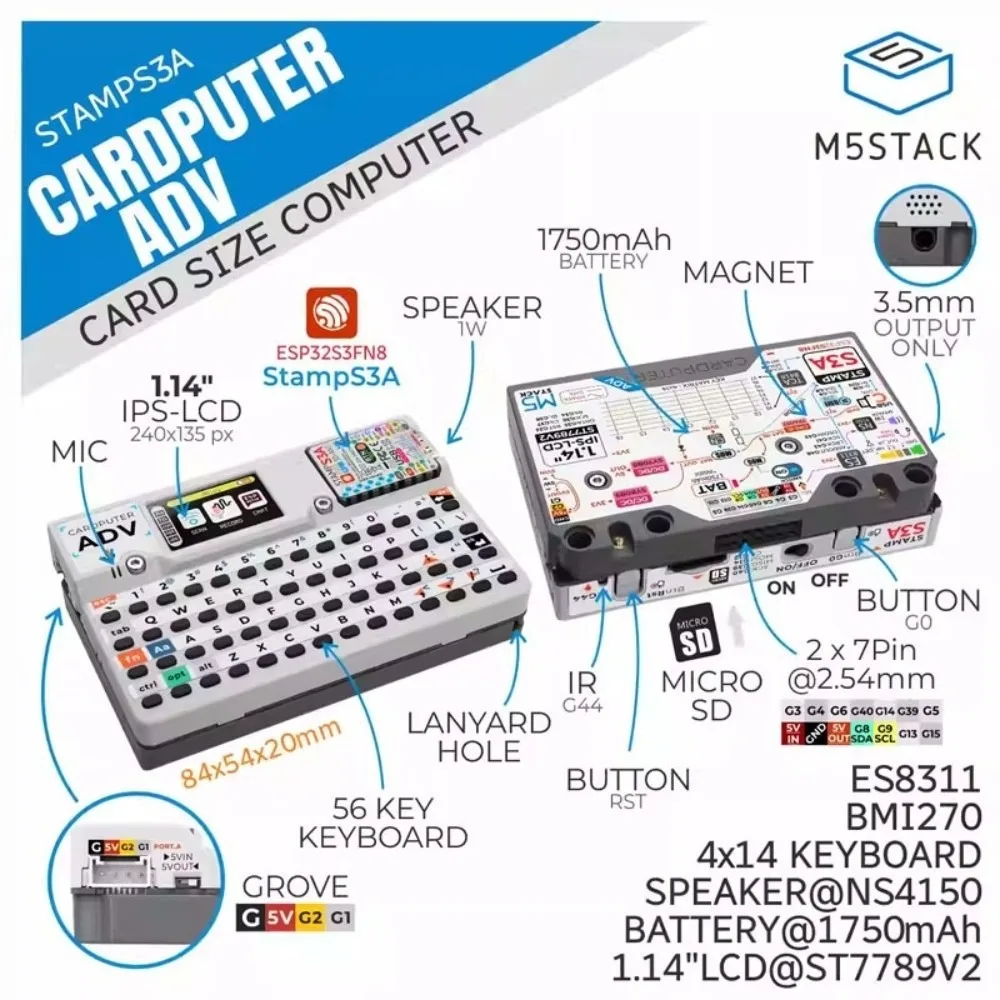 ordinateur-portable-avec-ecran-de-114-pouce-clavier-a-56-touches-kit-de-developpement-m5-programmable-batterie-de-1750-mah-controleur-iot-d'automatisation