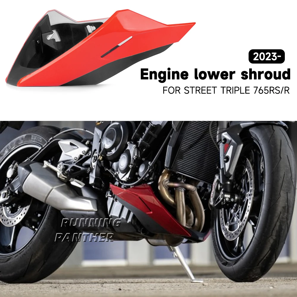 For Street Triple 765RS 765R 2023 2024 Motorcycle Engine Lower Spoiler Body Bellypan Fairing Protector Guard Chassis Shield