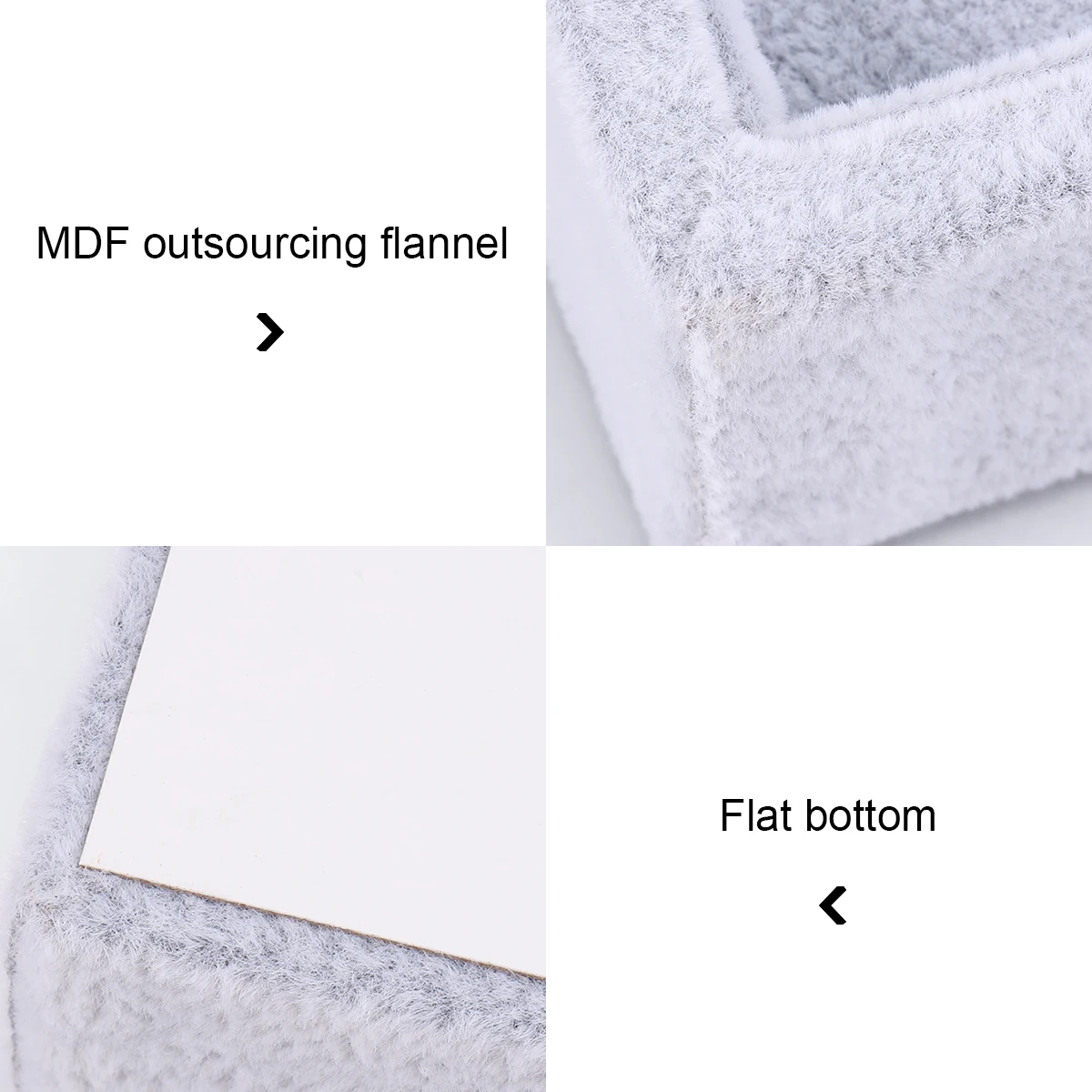 

Jewelry Display Tray Storage Box Flannel Accessories ganizer Durable Lightweight HomeDecoration Square Storage Tray Jewelry