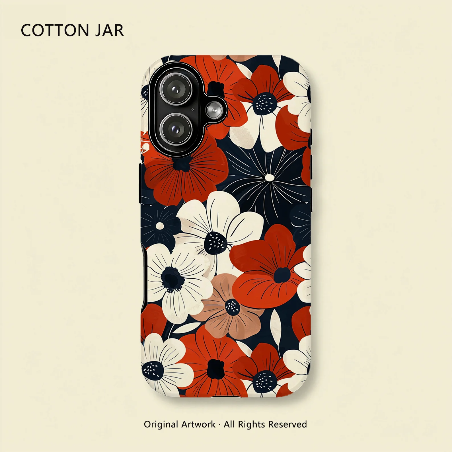 

Flower For Magsafe Wireless Charge Phone Case For iPhone 13 12 16 Pro Max 17 15 14 Plus Double-layer Cover