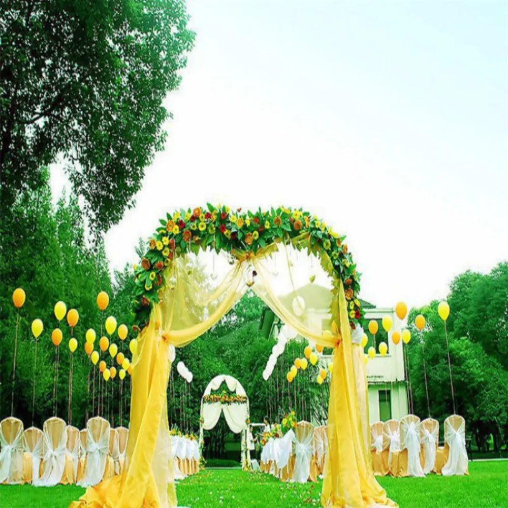 10m Wedding Decoration Tulle Roll Crystal Organza Sheer Fabric For Birthday Party Backdrop Wedding Chair Sashes Decor