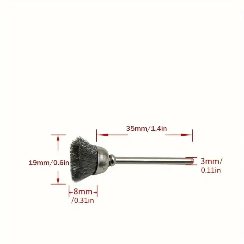 9Pcs Universal Mini Steel Wire Brush Drill Rotary Tool for Metal Polishing Rust Paint Stripping Home Workshop Use