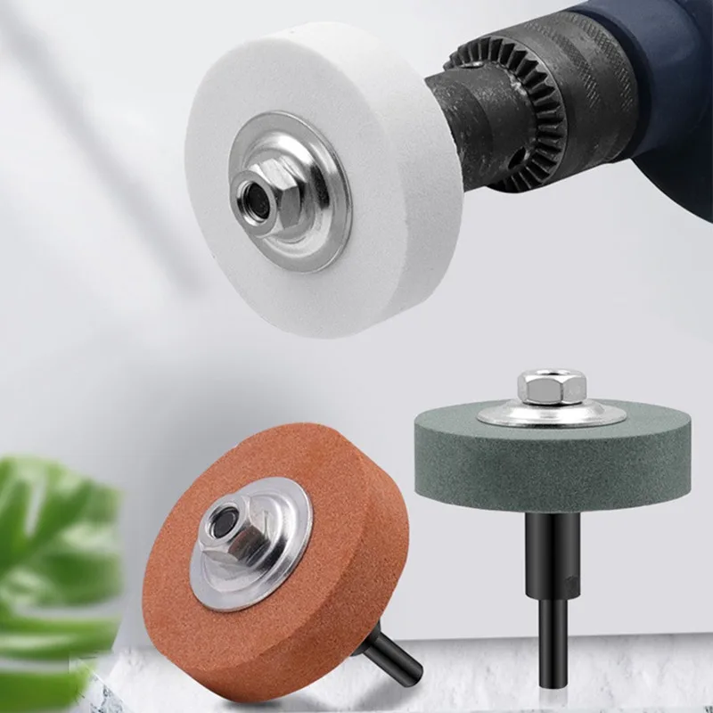 NuoDun 75mm Grinding Wheel 3 Inch Polishing Wheel Electric Drill Spin Grinding Pad For Metal Alloy Polishing With 1pcs Connector