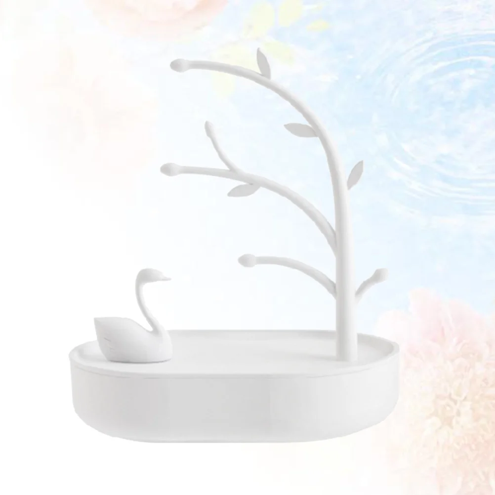 

Swan Jewelry Box Plastic Jewelry Display Stand For Necklace Bracelet Holder Creative Organizing Rack Home Decor Accessory