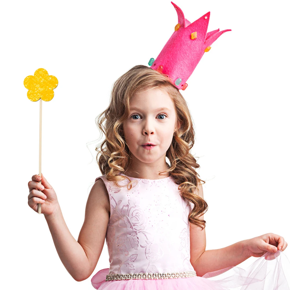

16Pcs Blank Wooden Fairy Wands Craft Kit for Kids Floral Butterfly Moon Sticks Performance Props