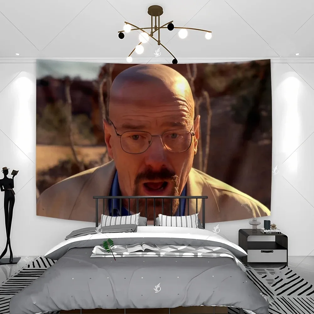 

Walter White Breaking Bad Tapestry Wall Hanging Hippie Polyester Tapestries INS Throw Rug Blanket Dorm Decor 100x70cm