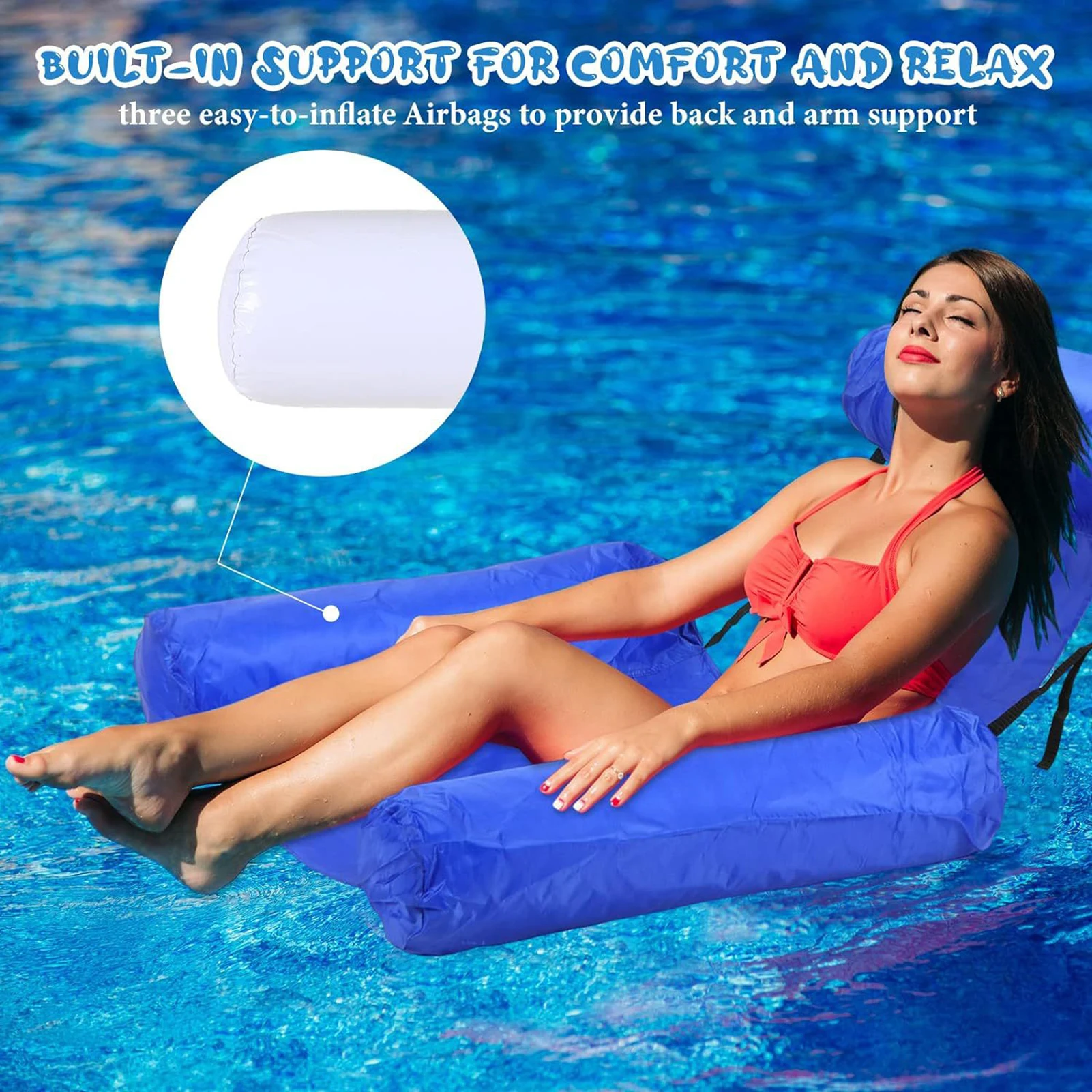 

Floating Recliner Inflatable Bed Foldable Design Inflatable Floating Beds for Pool Party Decoration