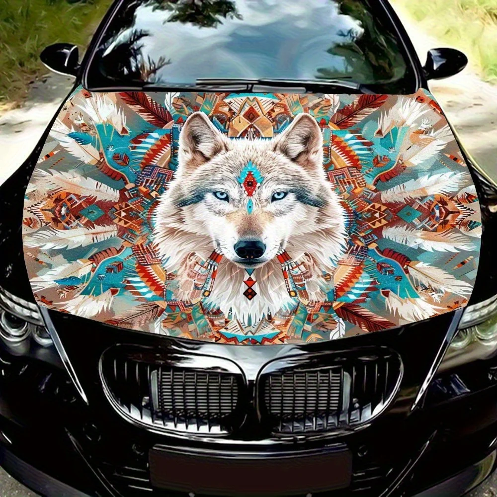 

Wolf Totem Car Hood Sticker - Durable Polyvinyl Chloride (PVC), Car Hood Film, Sedan/SUV Hood Decals, Easy To Stick, Easy To Tea