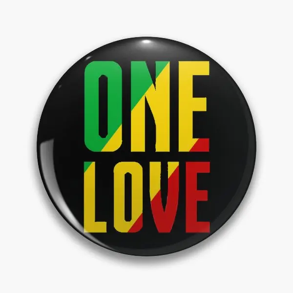 Awesome Day One Love Rasta Jamaican Regg  Soft Button Pin Brooch Cartoon Collar Jewelry Lover Cute Fashion Creative Decor Metal