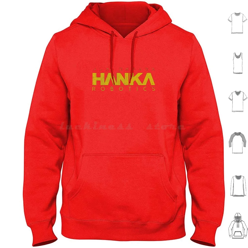 Hanka Robotics Hoodies Long Sleeve Hanka Robotics Japanese Ghost Shell Manga Scifi