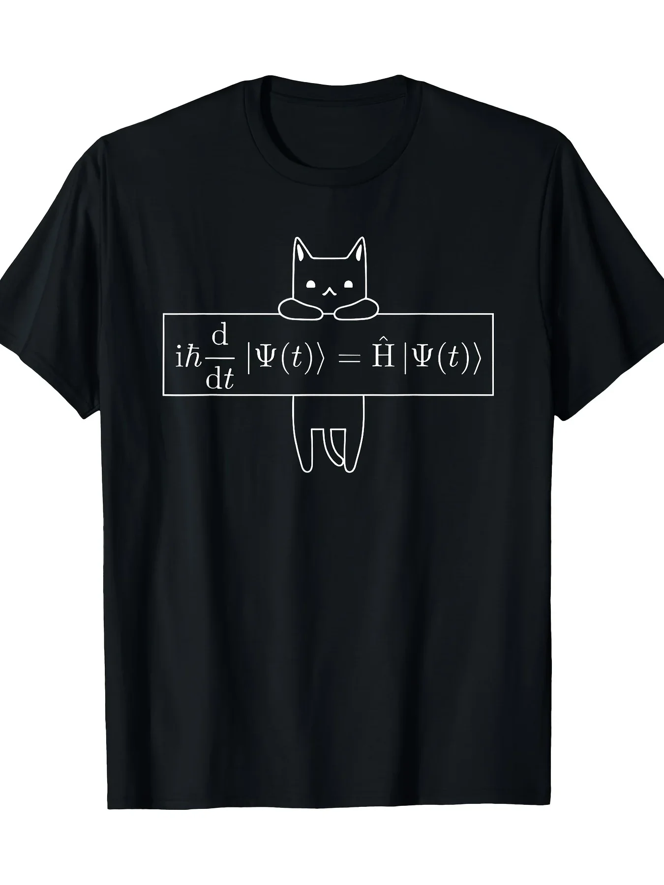 

Quantum Mechanics Equation Graphic Cotton Short Sleeve T-Shirt Men Casual Tee