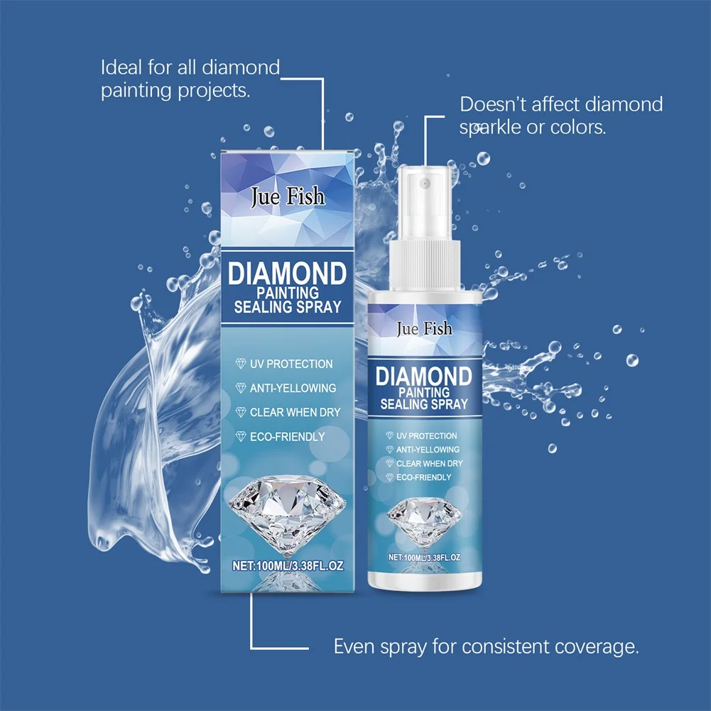 Diamond-Painting-Sealer Spray For 5d Art Clear Spray Sealant For Diamond-Puzzles Glossys Shine Living Room Walls Art Decoration