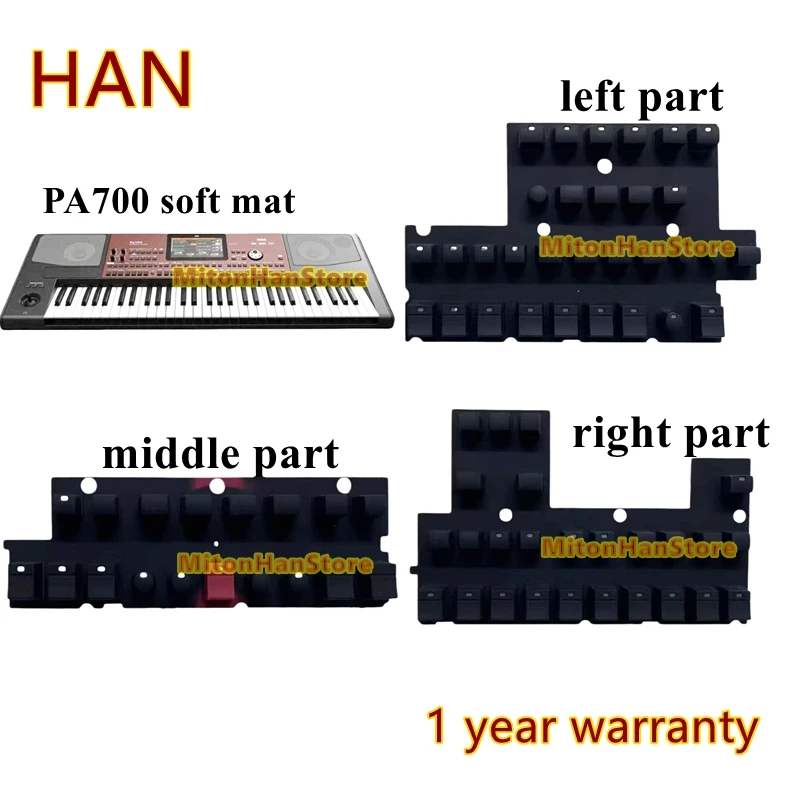 New Original For Korg PA700 Electronic Keyboard Function Key Conductive Rubber Mat Protective Overlay