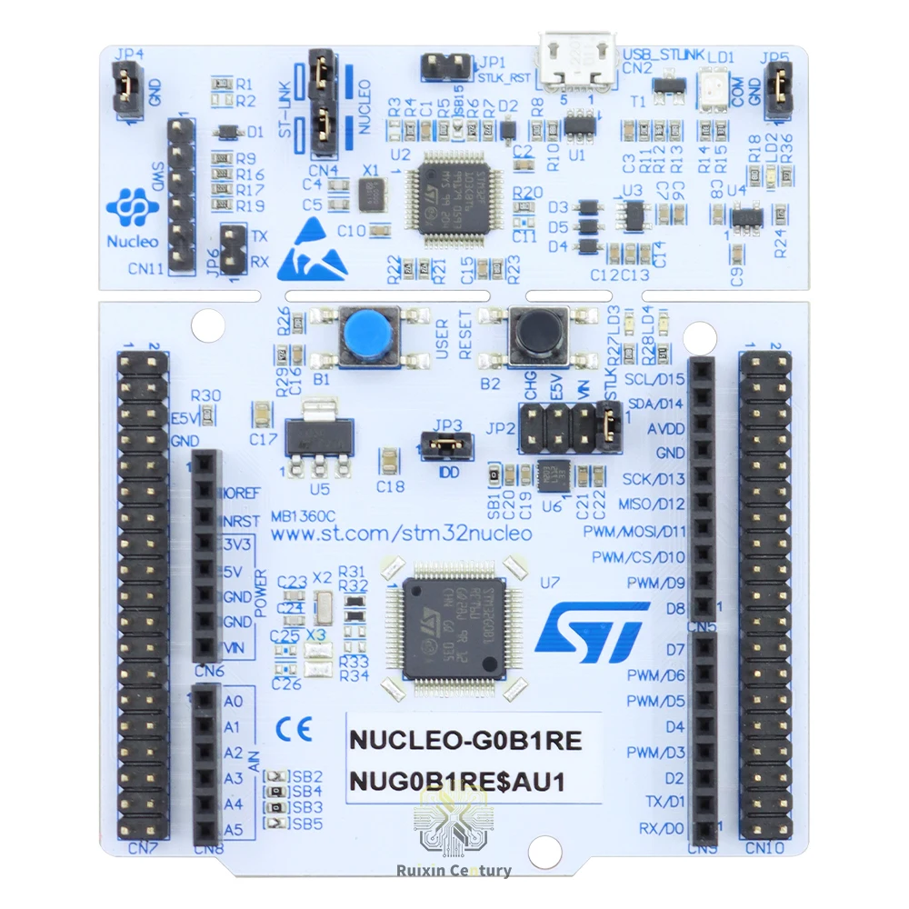 NUCLEO-G0B1RE STM32 Nucleo-64 Development Board STM32G0B1RE MCU 64MHz Cortex-M0+ 512KB Flash 144KB SRAM Genuine