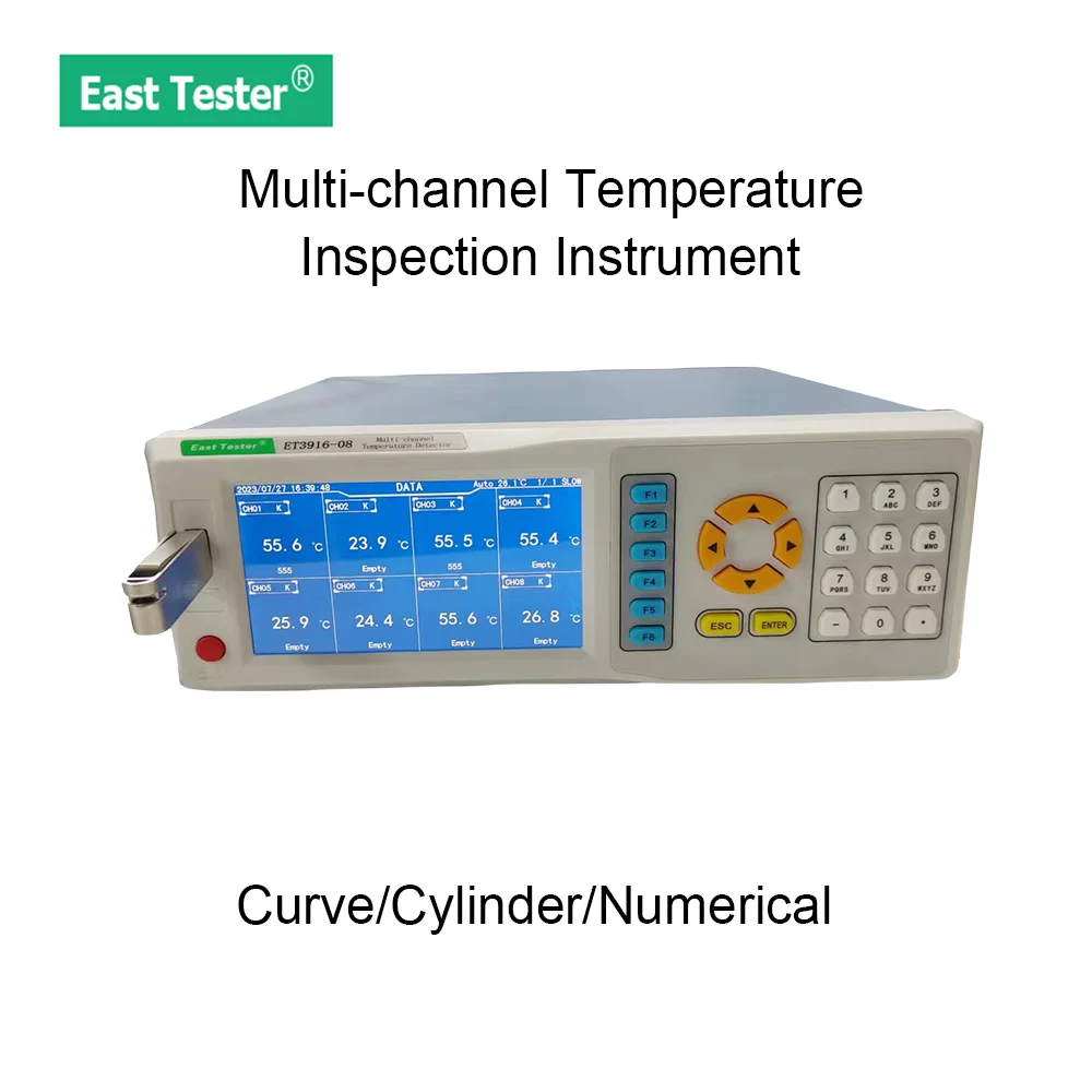 East Tester ET3916 Multi Channels Temperature Inspection Instrument USB Temp Record Acquisition Detector Thermocouple Probe