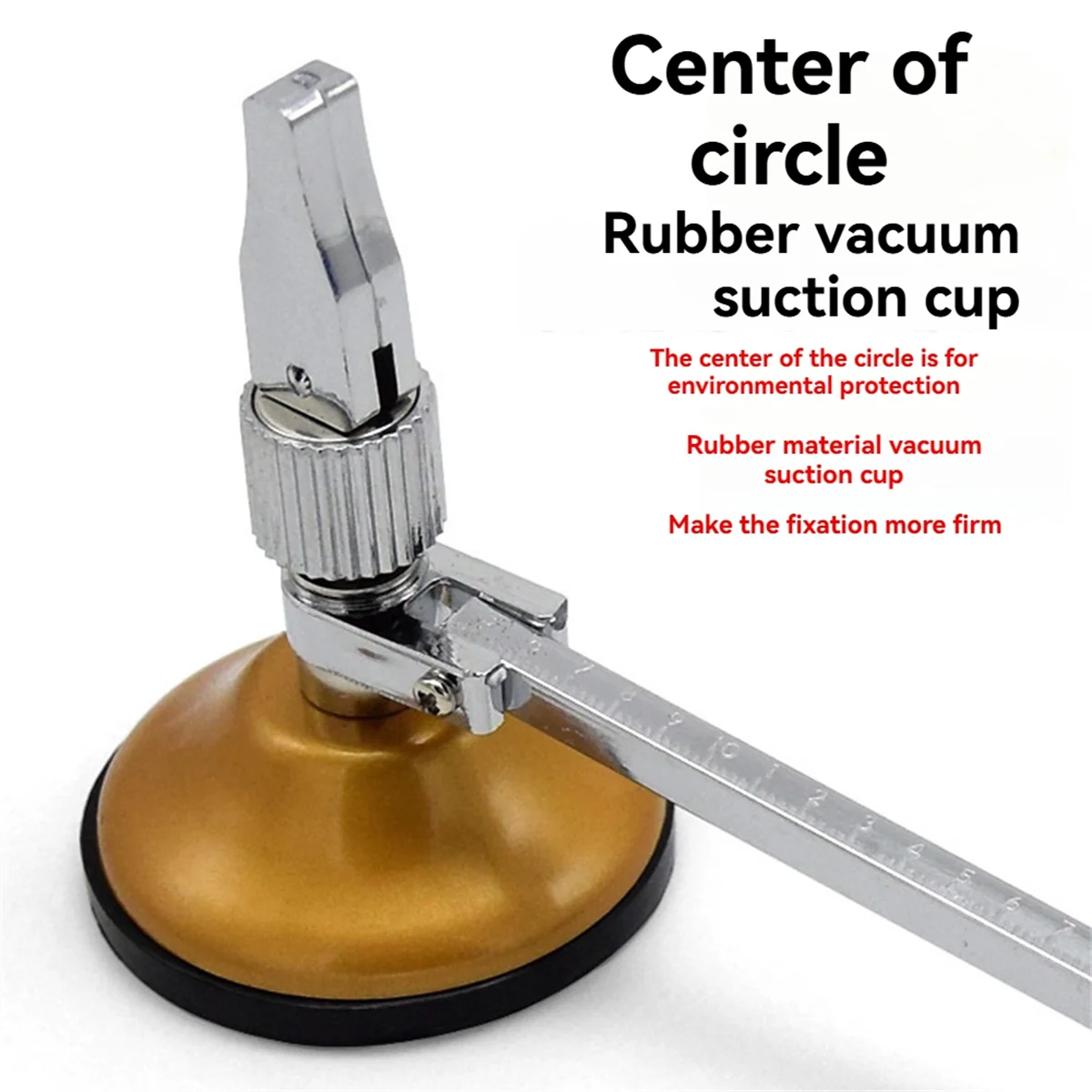 

AA98 Circular Glass Cutter Glass Compass Gauge Cutter Adjustable Compasses Suction Cup Cutter Window Hole Opener GlassProcess
