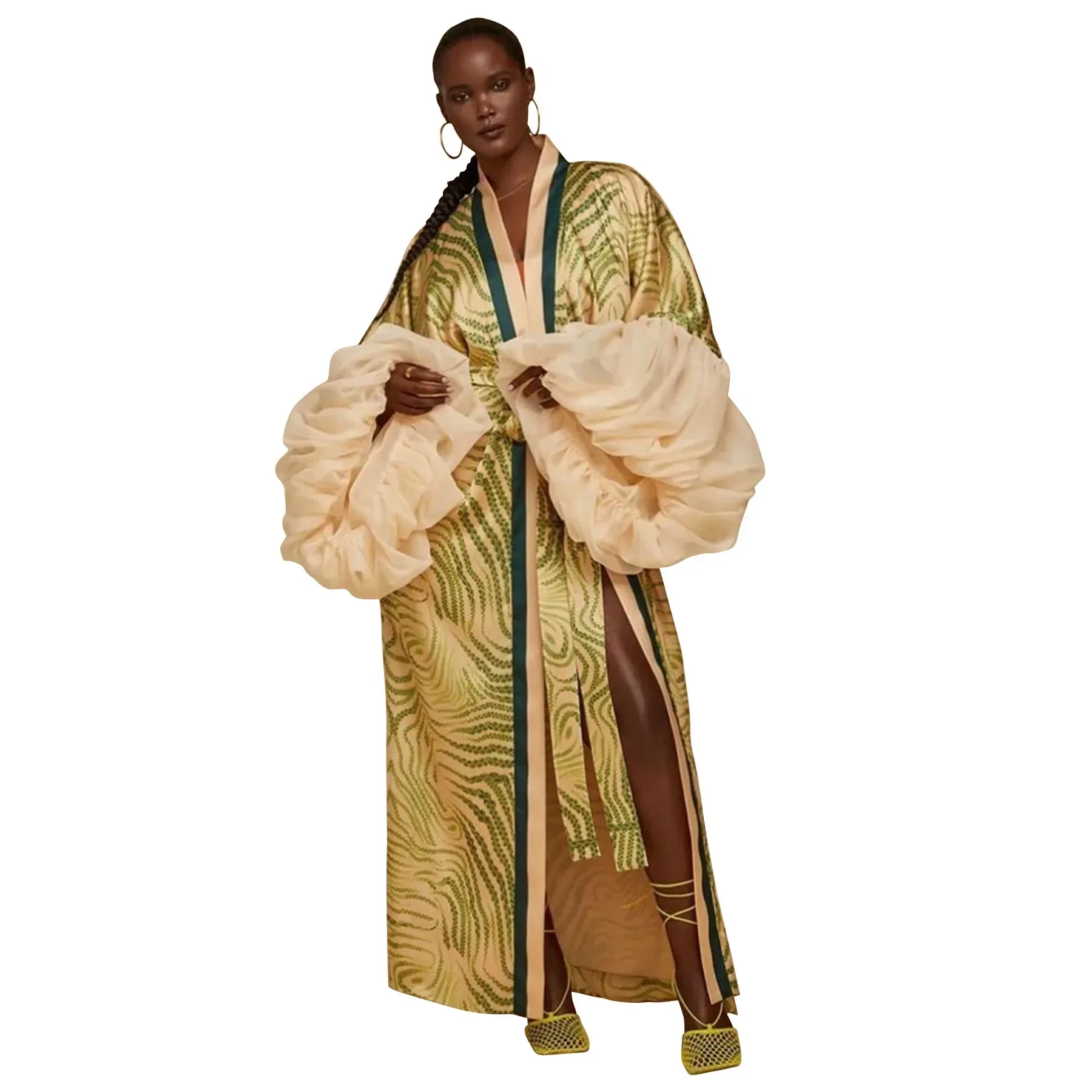 

Japanese Kimono Fashion Coat Cardigan Elegant Blouse Women Long Cardigan Traditional Kimonos Dress Dashiki Africa Clothing