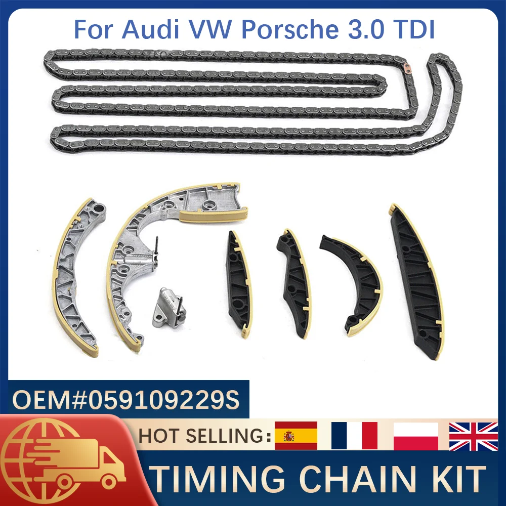 For Audi VW Porsche 3.0 TDI Timing Chain Kit Replace OE#059109229S A6 A7 Q7 Touareg Cayenne Panamera Engine Repair Auto Parts