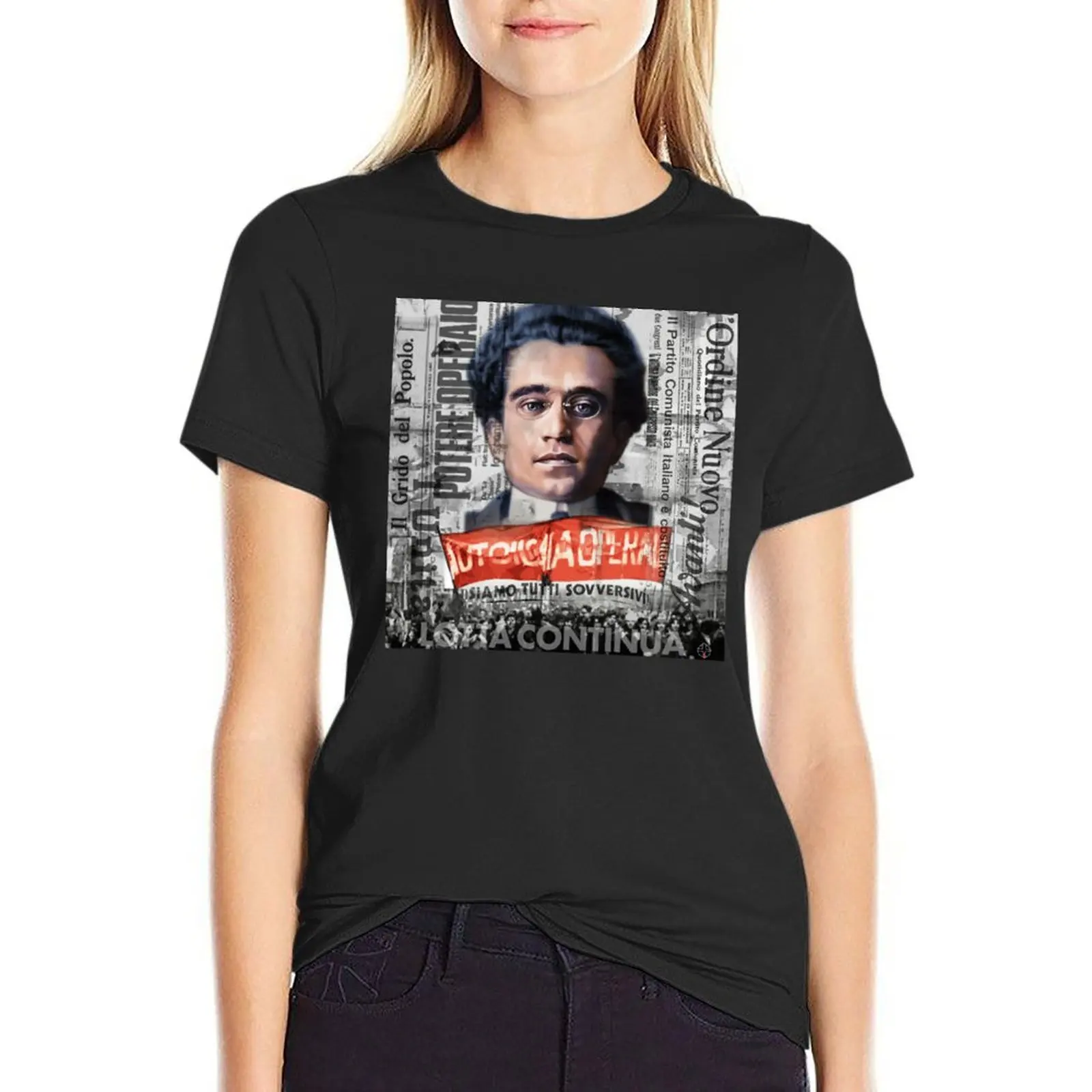 

gramsci T-Shirt cute clothes customs shirts graphic tees oversized funny t shirts for Women