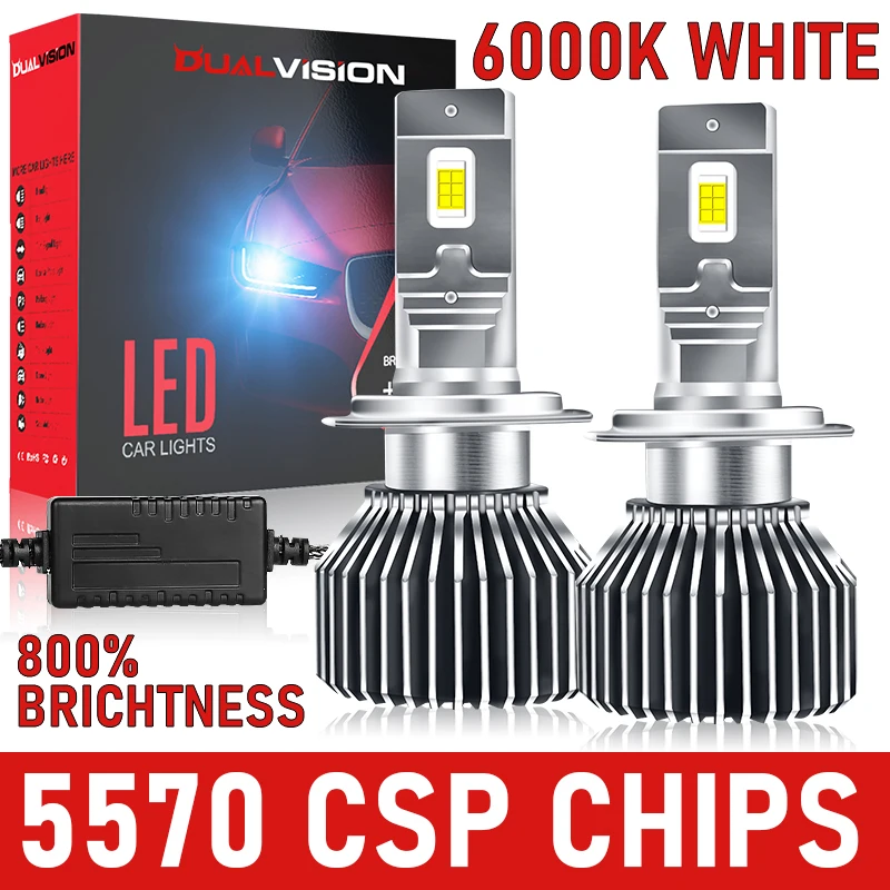 

H7 LED K5C Car Headlight Canbus No Error H4 H11 H1 H8 H9 9005 9006 HB3 HB4 9012 HIR2 5570 CSP 6000K Auto Fog Lamp High Low Beam
