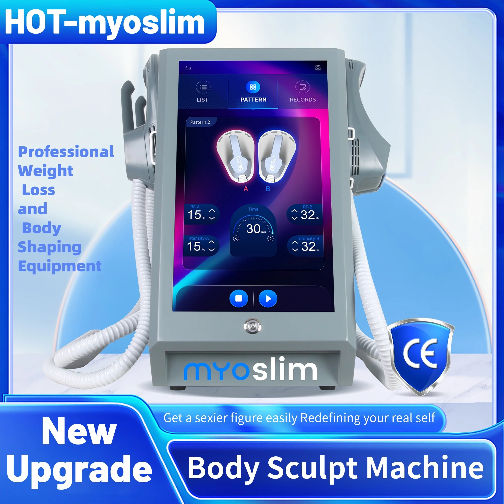 TAIXL EMS Neo 15 Tesla RF آلة محفز العضلات المهنية المحمولة نحت الجسم آلة برو التخسيس تشكيل غير الغازية