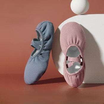 Enfants filles femmes doux Sol formation adulte examen d'art corps ballerine Morandi couleur été Ballet chaussures de danse