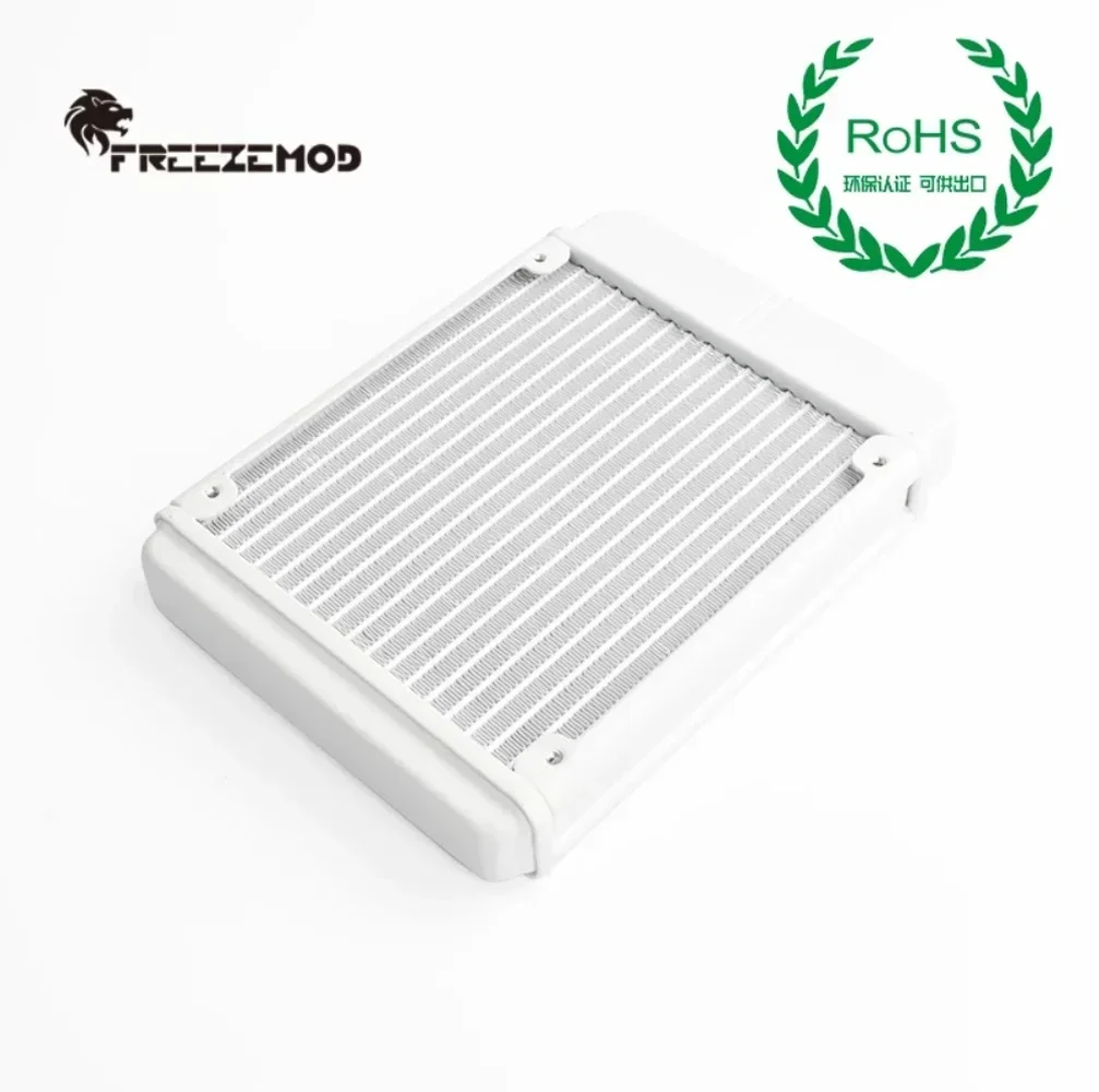 FREEZEMOD الألومنيوم 120 مللي متر المبرد الأبيض 18 قناة G1/4 موضوع ROHS شهادة SR-LPZJ120 تبريد المياه وزارة الدفاع #5