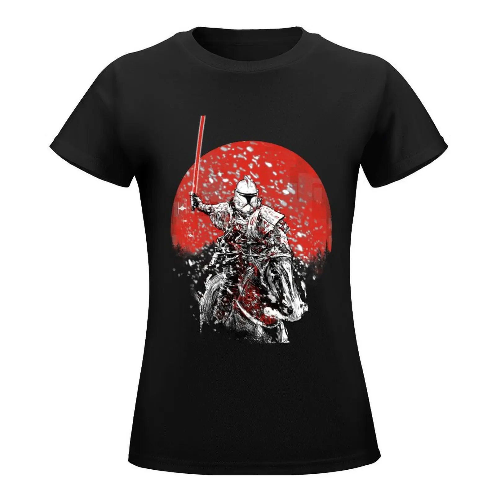 samurai trooper T-Shirt Aesthetic clothing plus size tops tees kawaii clothes Women's cotton t-shirt