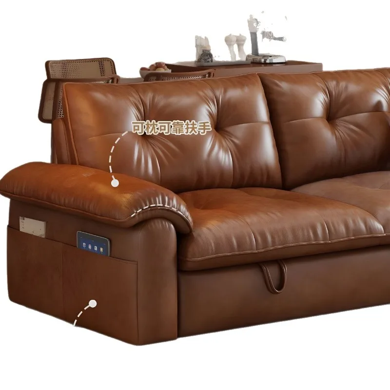 Sofa bed folding integrated dual-purpose small apartment telescopic antique broaching bed living room 2026 new
