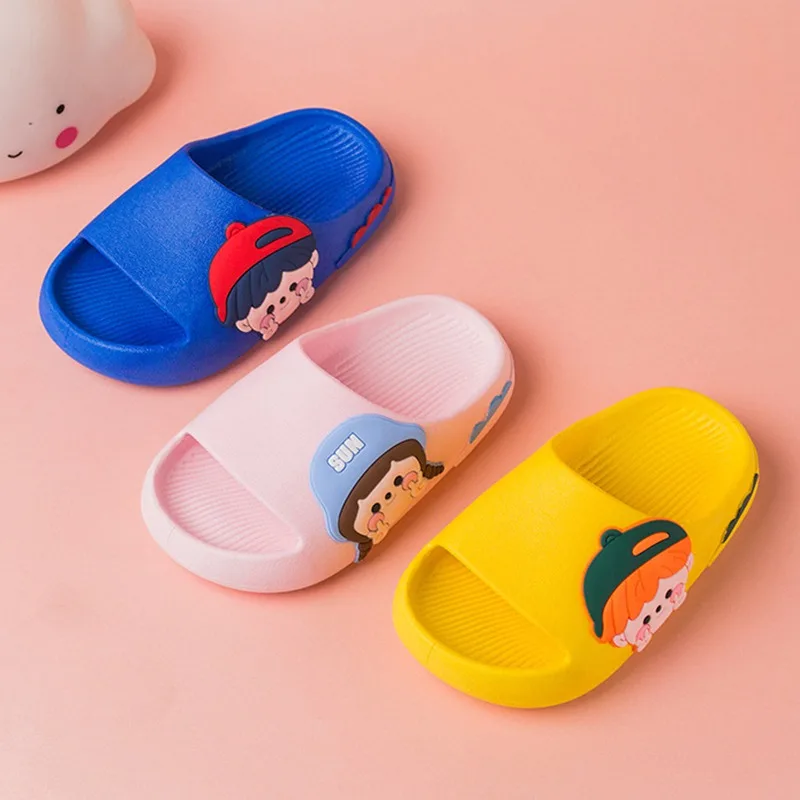 Sommer Kinder Hausschuhe Baby Jungen Mädchen Cartoon Hause Sandalen Kleinkind Indoor Strand Rutsch Beiläufige Schuhe Kinder Flip-Flops