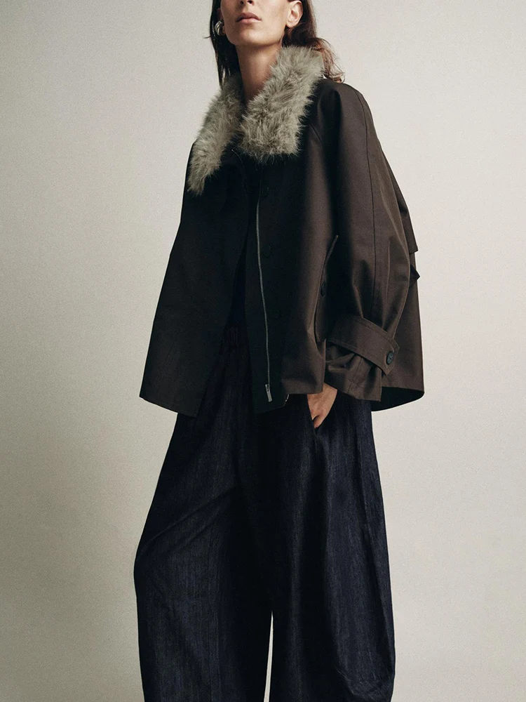 欧米風 2025秋冬新作 レディース ゆったり 多機能 ラペル 防水 パーカー ジャケット