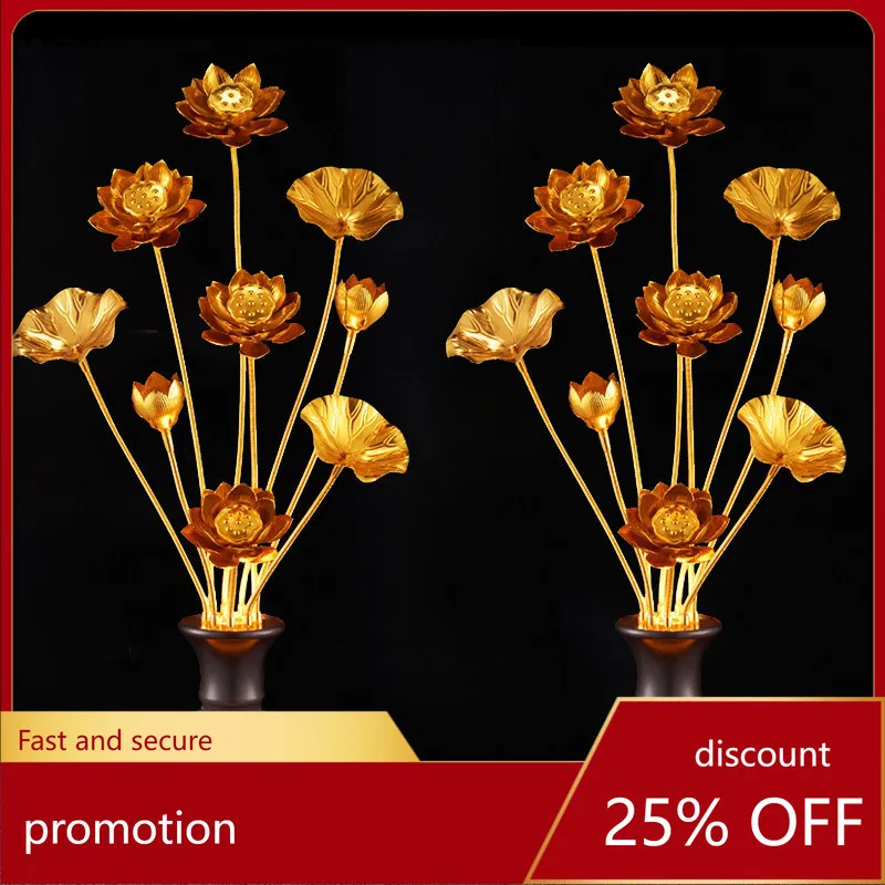 

Cz1 lamp in front of the buddha for home lotus hall worship ornaments temple eternal ornaments golden flower ornaments
