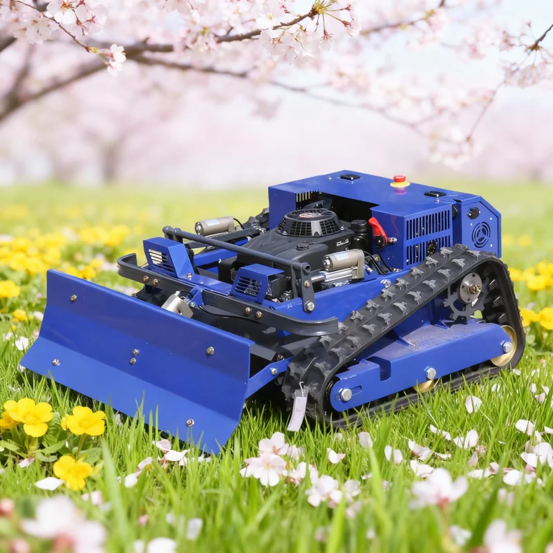 تخصيص 550 مللي متر CE معتمد تصميم جديد ذاتي الدفع الزاحف التحكم عن بعد روبوت قص العشب #1
