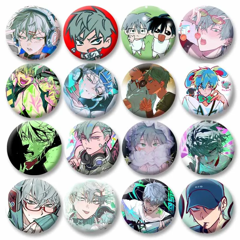 Pop Anime Alien Stage Till Badge Cartoon Figure Round Brooch Pins on Clothes Bag Hat Decor Accessories Gifts for Kids Friends