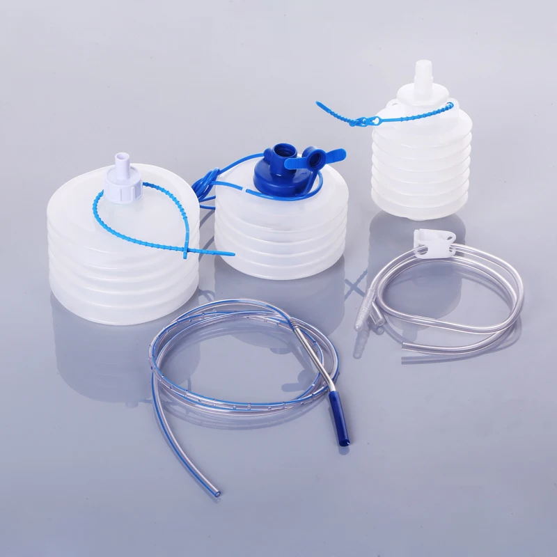 Hot selling silicone surgical suction reservoir and drain wound care drainage system kit