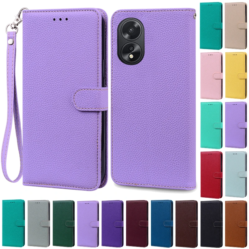 For OPPO A38 Case Leather Flip Wallet Case For OPPO A38 CPH2579 Phone Case For OPPO A38 OPPOA38 A 38 Silicone Cover Fundas