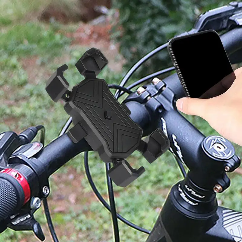 Motorcycle Phone Holder Scooter Phone Clip 360 Degree Rotating Anti-Shake Cell Phone Mount For Motorcycle Navigation Cell Phone