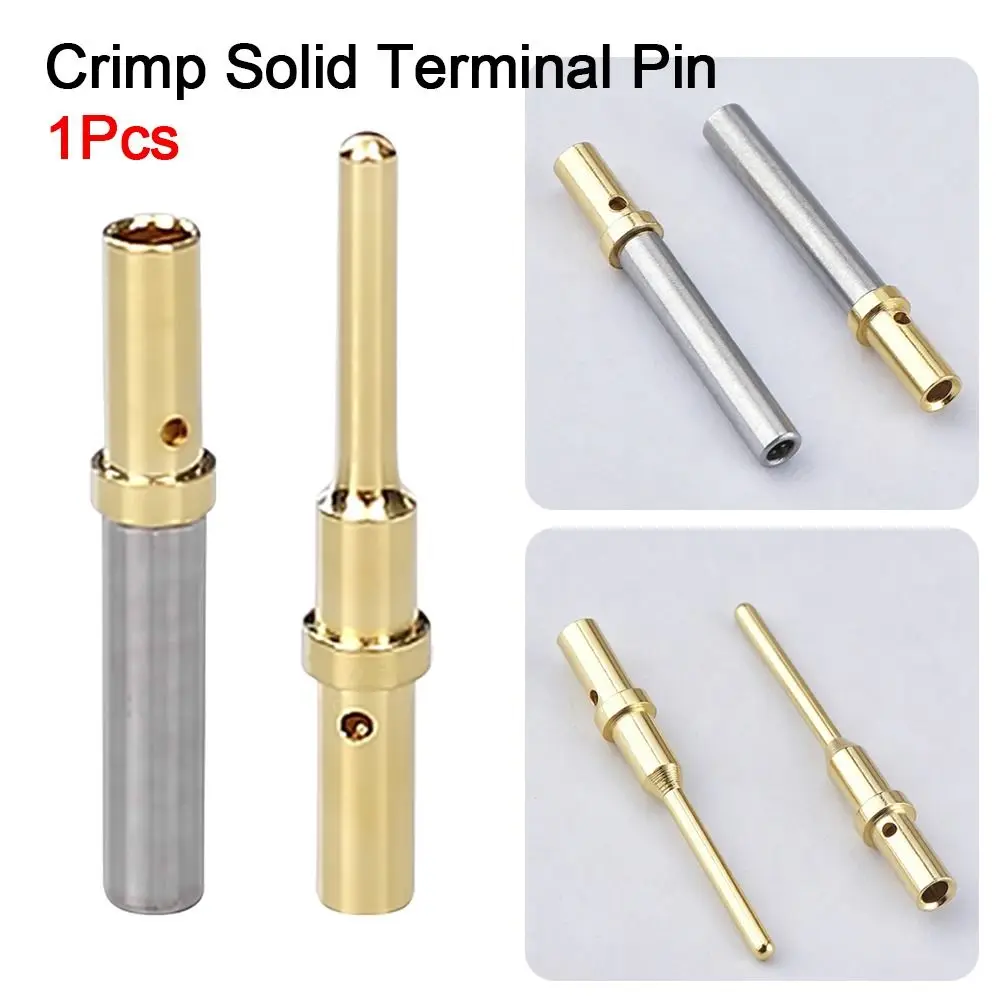 1Pcs 0460-202-1631 0462-201-1631 Terminal Pin Stainless Steel Gold Plated Male Female Terminal 6-20AWG Male Female Connector Pin
