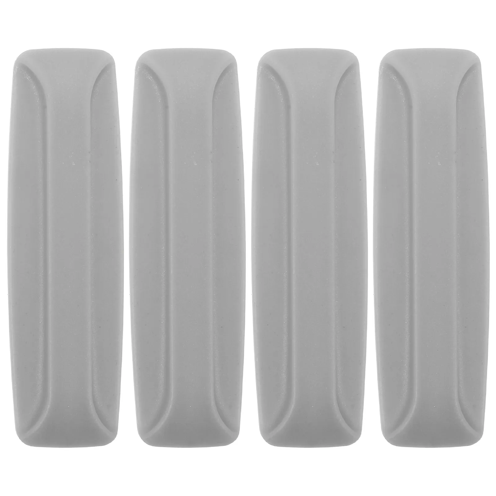 2Pairs Self-Adhesive Cabinet Handles Silver Rugged Plastic Stick-on Door Pulls for Mini Fridge Shower Sliding Glass Doors